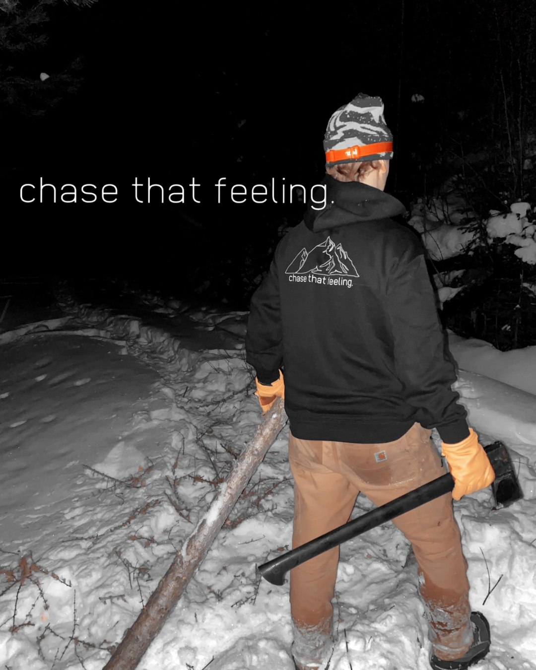 CHASE THAT FEELING oversized hoodie